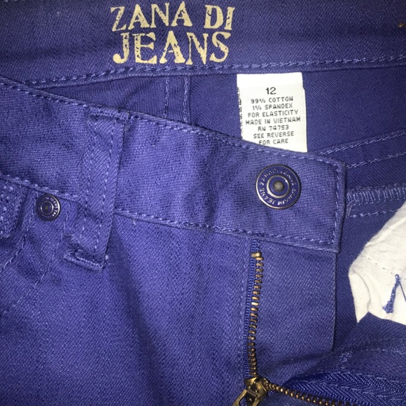 Zana Di Girls Purple Flare Bootcut Jeans Vintage Y2K/late 90s Low Rise Size 12 - Picture 5 of 14